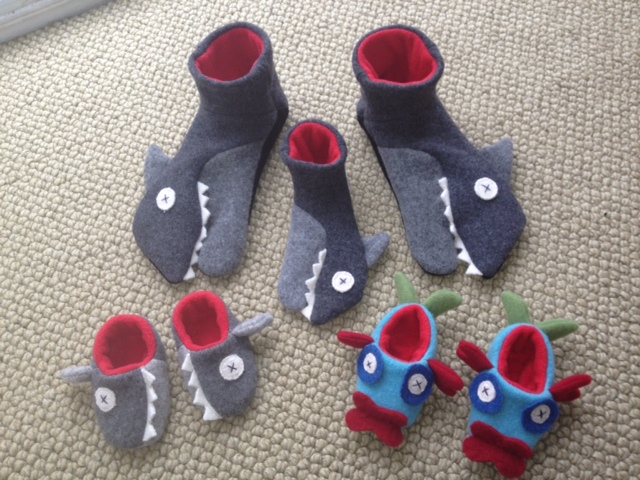 Shark Slippers from Cate & Levi
