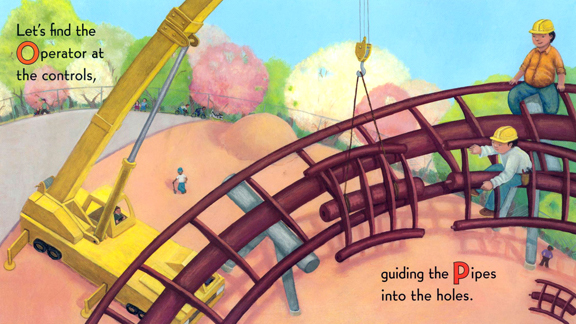 B is for Bulldozer on Crayons and Croissants