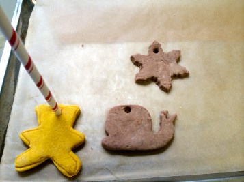 Cocoa and Turmeric Salt Dough Shapes